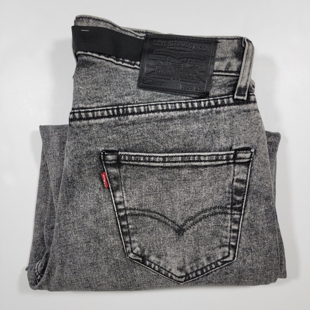 Levi's PREMIUM 562 Men's Denim Jeans Acid Wash Gray Loose Taper Size 29x29 NEW